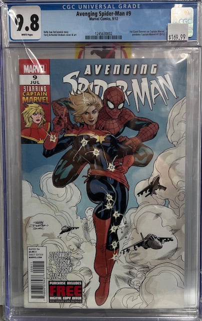 Avenging Spider-Man #9, 9.8, 1st Carol Danvers as Captain Marvel.