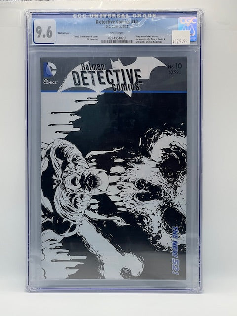 Detective Comics #10 Wraparound Sketch Cover CGC 9.6