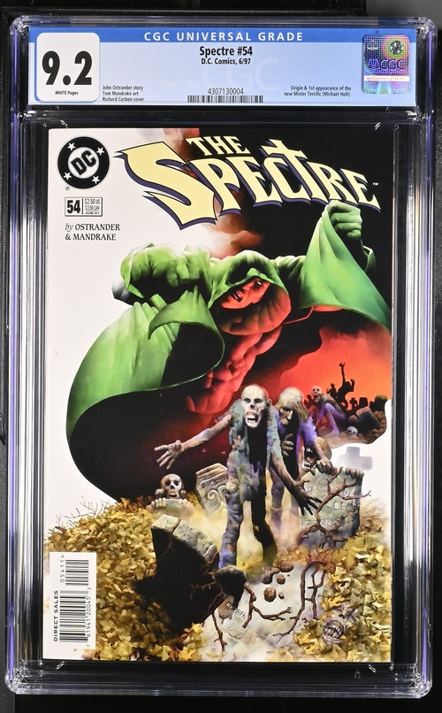 Spectre #54 CGC 9.2 1st Appearance of the New Mister Terrific