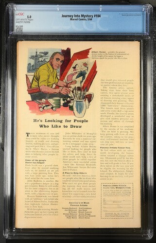 Journey Into Mystery #104 CGC 5.0