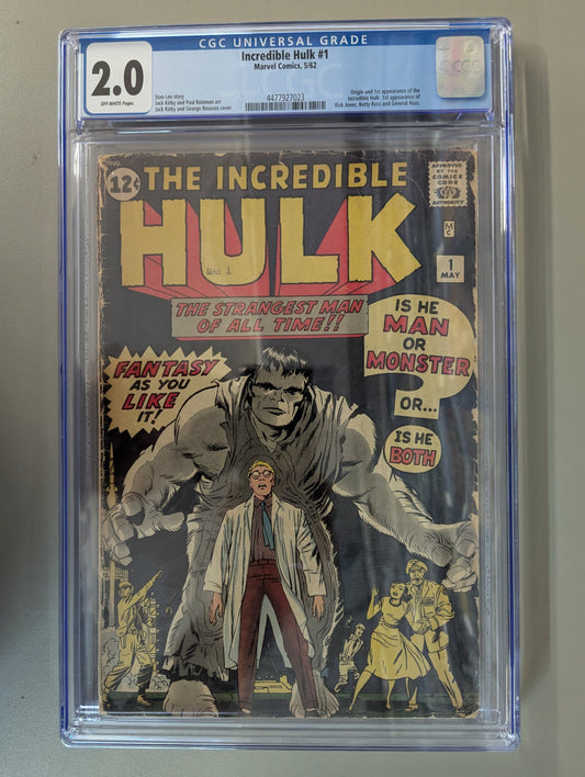 Incredible Hulk #1 (1962) CGC 2.0 - 1st Appearance of the Incredible Hulk - Covert Comics and Collectibles