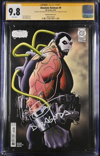 Absolute Batman #9 CGC 9.8 Signed by Snyder and Dragotta