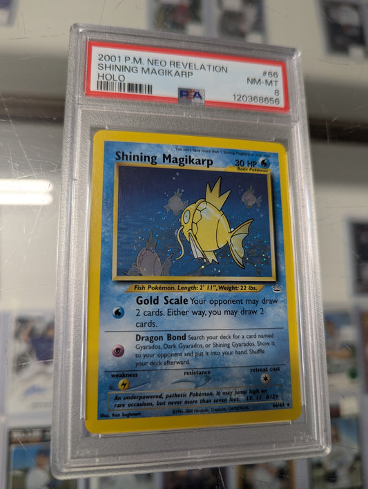 Pokemon Neo Revelation Unlimited Shining Magikarp PSA 8