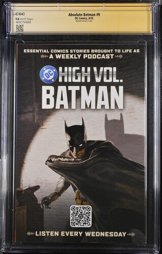 Absolute Batman #9 CGC 9.8 Signed by Snyder and Dragotta