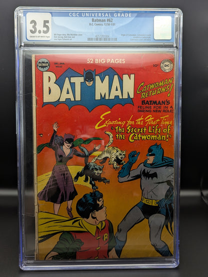 Batman #62 CGC 3.5 Origin of Catwoman