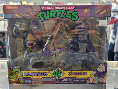 SIGNED Kevin Eastman TMNT Donatello Vs. Shredder 2 - pack Figures - Covert Comics and Collectibles