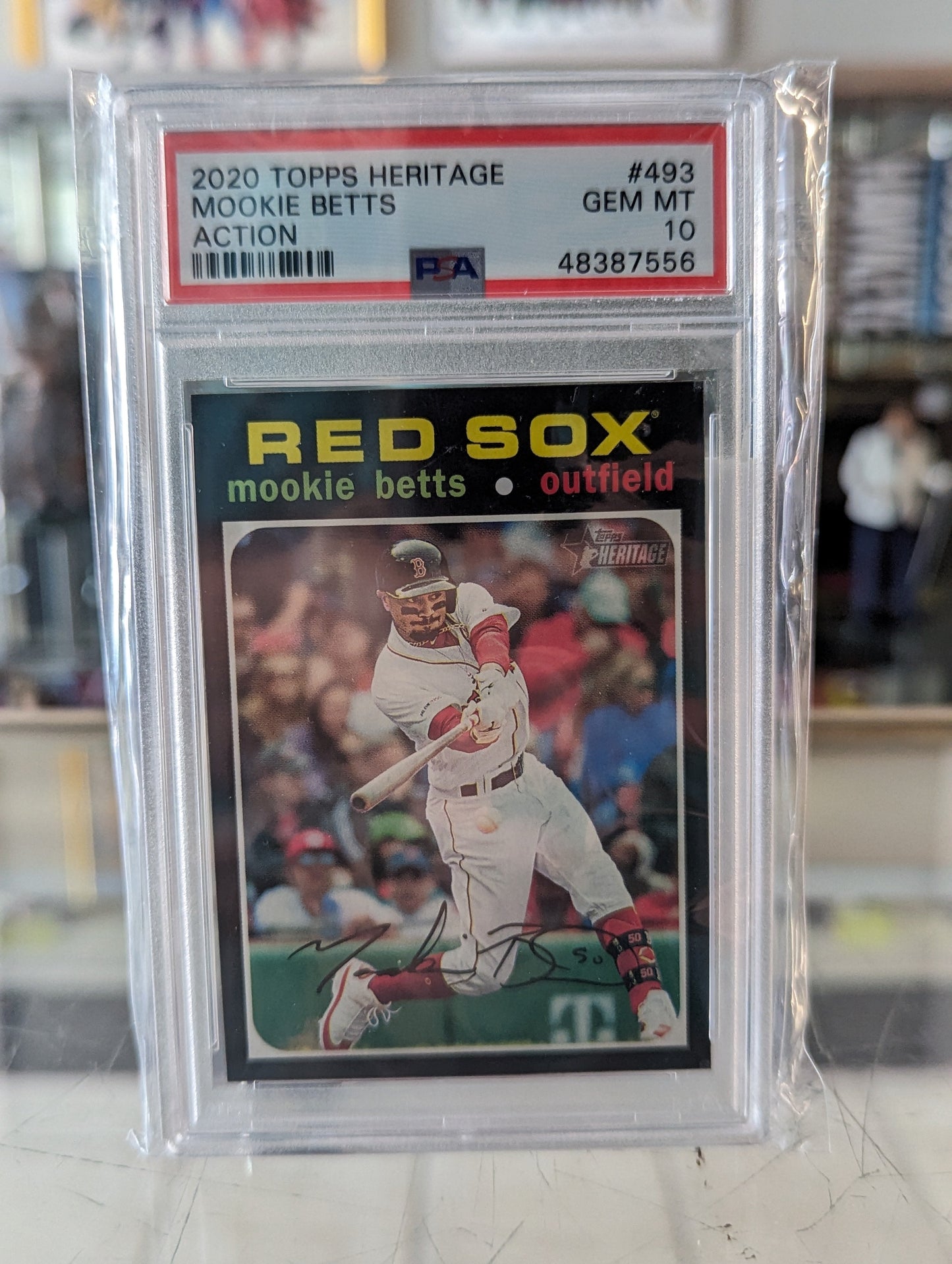 2020 Topps Heritage Mookie Betts Action PSA 10 - Covert Comics and Collectibles