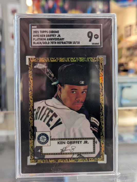 2021 Topps Chrome Ken Griffey Jr Platinum Anniversary 10/10 - Covert Comics and Collectibles