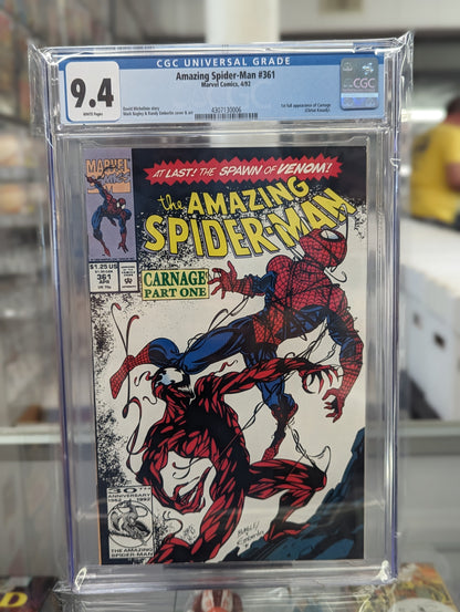 Amazing Spider-Man #361 CGC 9.4 (1st Appearance of Carnage) - Covert Comics and Collectibles