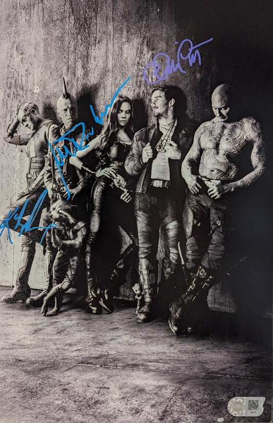 Guardians of The Galaxy Cast Signed 11x17 - Covert Comics and Collectibles