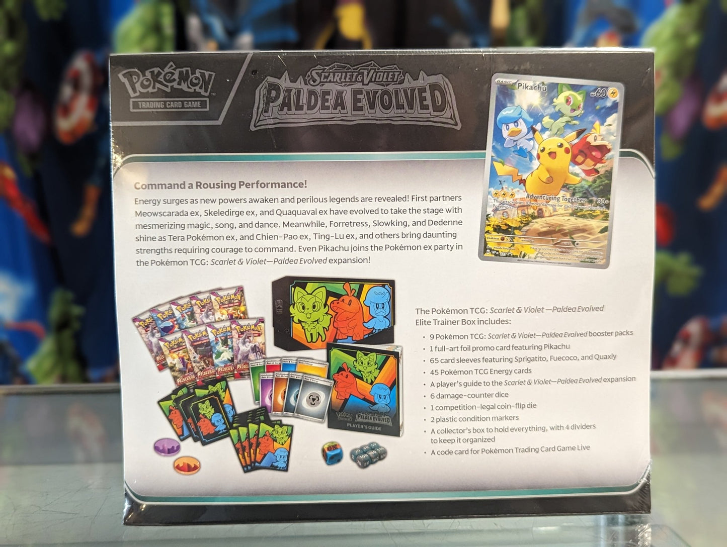 Pokemon Card Sleeves - Paldea Evolved Elite Trainer Box - 65 Count Pack -  Fuecoco Sprigatito Quaxly