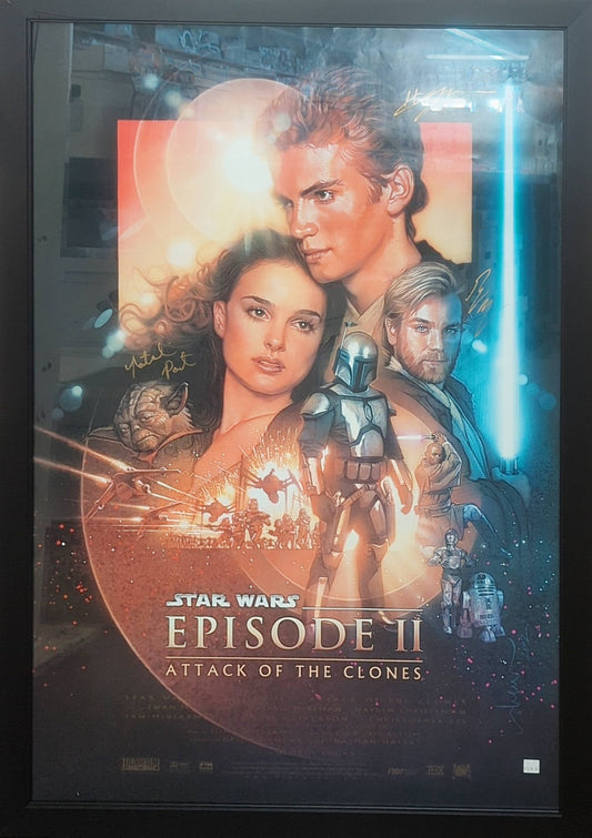Star Wars Episode 2 Cast Signed Poster - Covert Comics and Collectibles