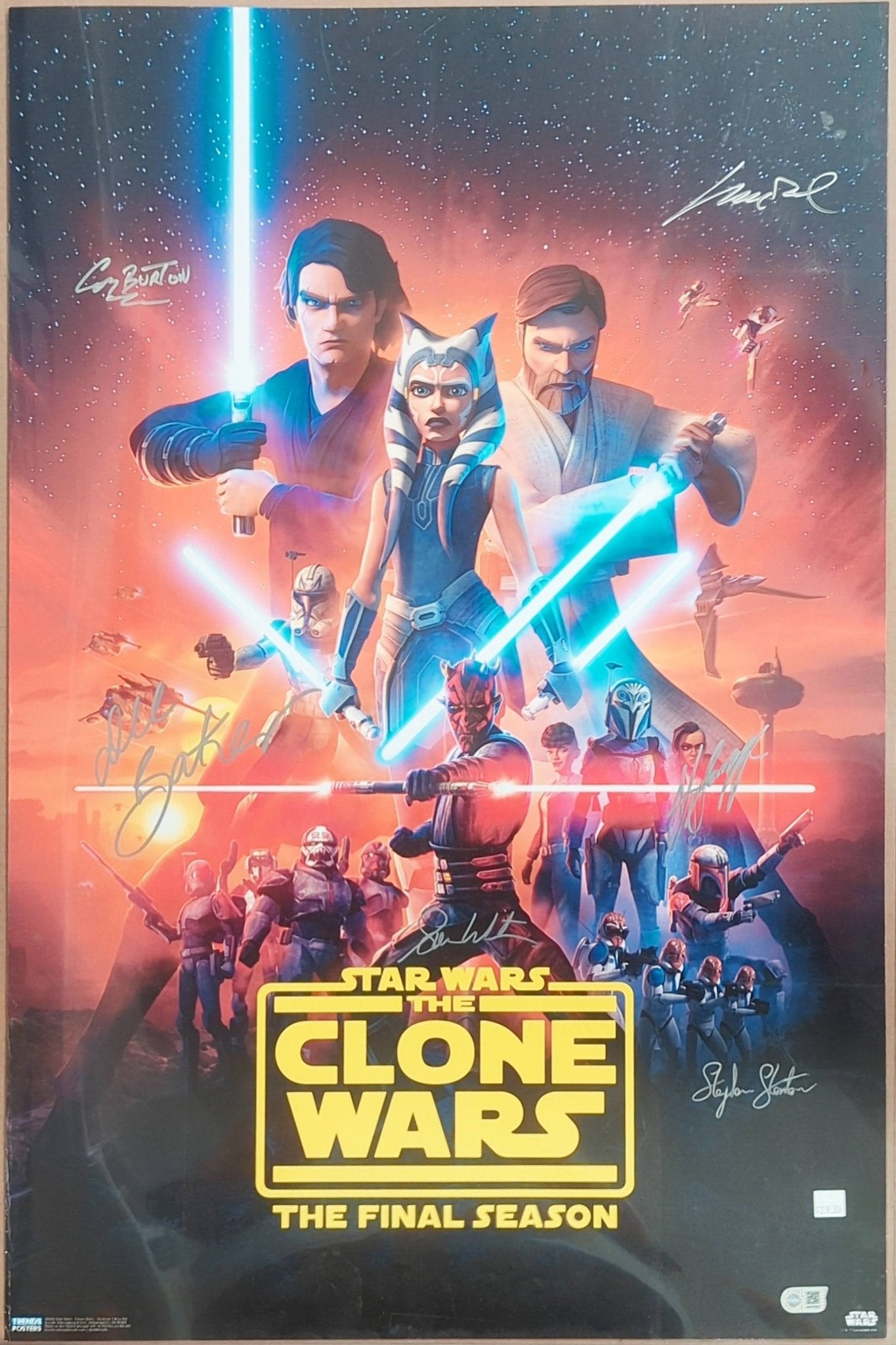 Star Wars: The Clone Wars Cast Signed Poster - Covert Comics and Collectibles