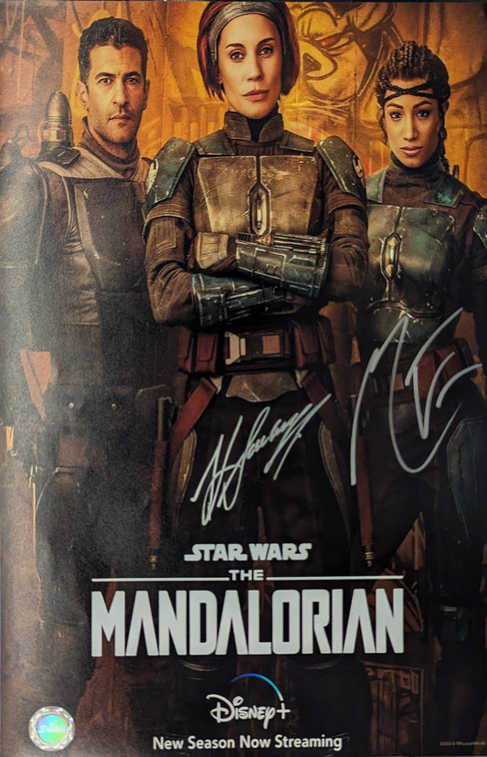 The Mandalorian Cast Signed 11x17 - Covert Comics and Collectibles